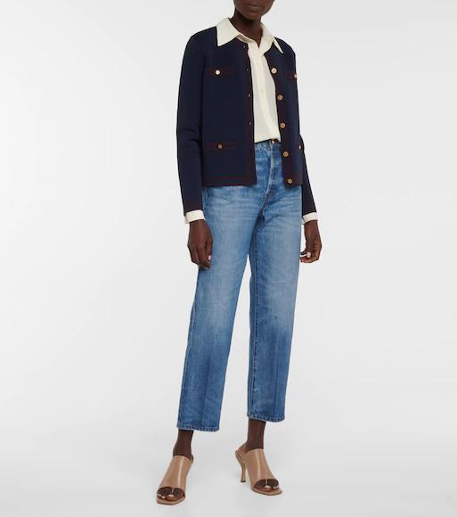 TORY BURCH Black Merino Wool Cardigan