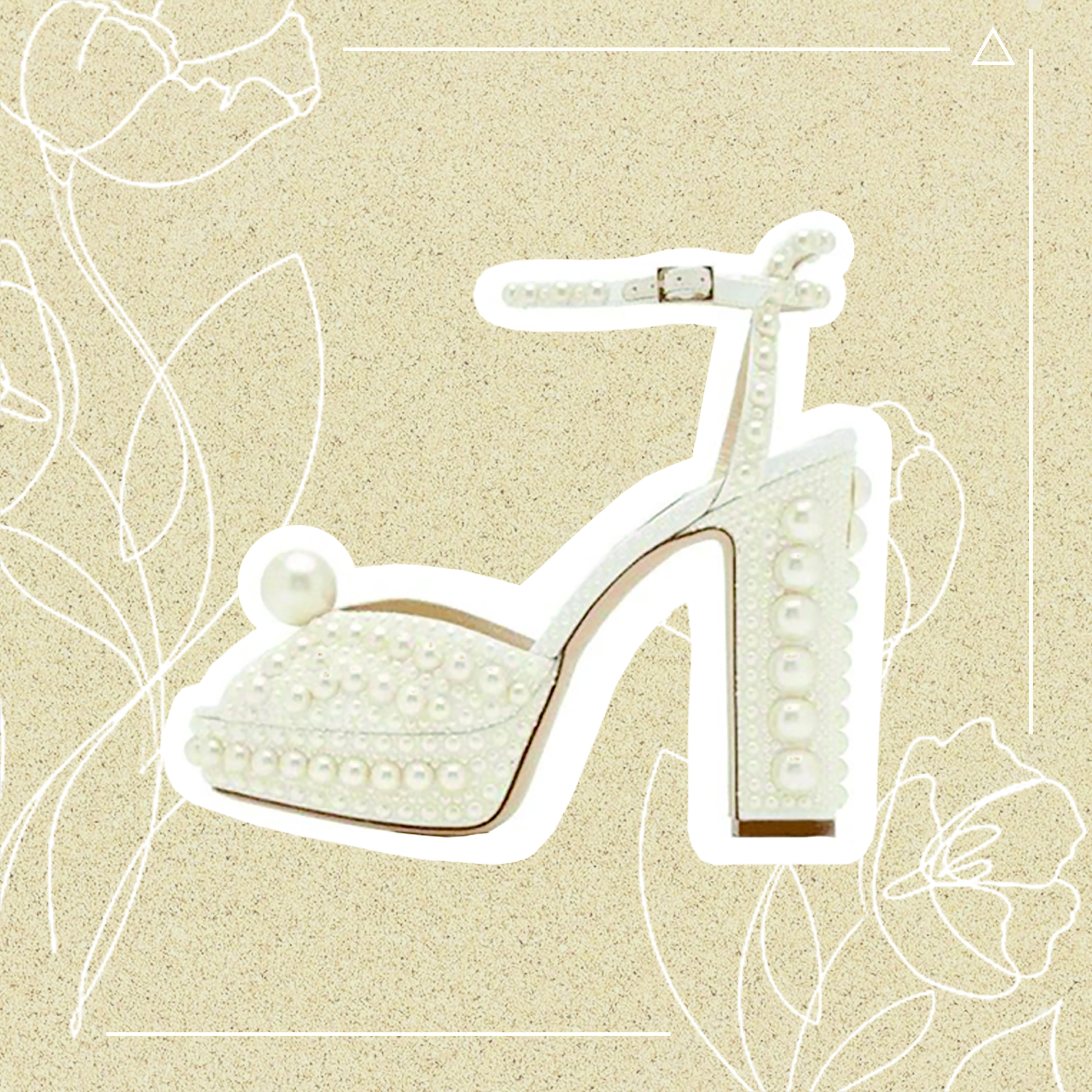 JIMMY CHOO Sacaria 120mm Pearly-stud Platform Sandals In White
