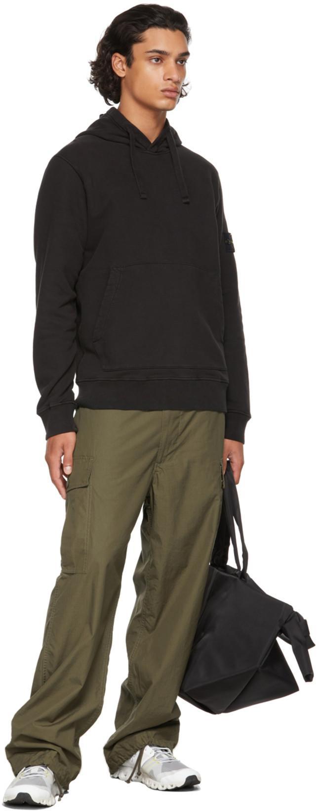 STONE ISLAND Cotton Sweatshirt With Removable Logo Patch In Black