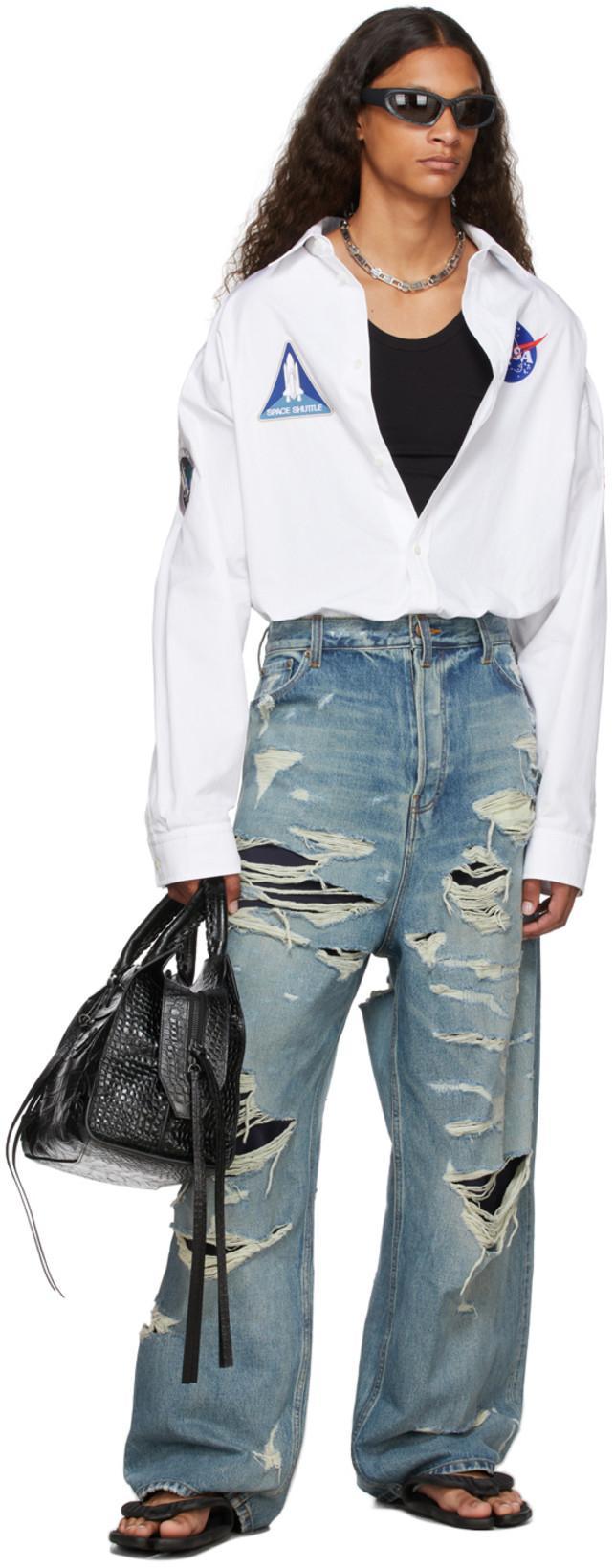 BALENCIAGA Black Swift Oval Sunglasses In 001 Black