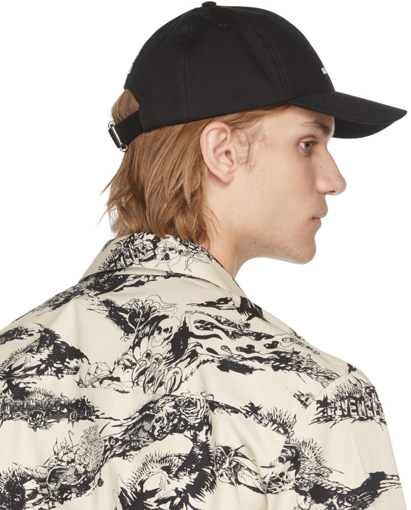 GIVENCHY Round Visor Cap With Embroidered Logo In Black