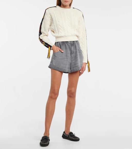 ISABEL MARANT Fitza Loafers Bow Studs Flat Sole In Black