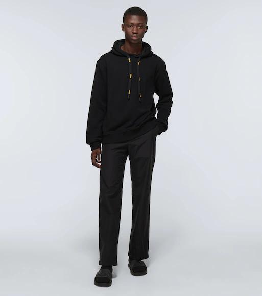 FENDI Rubber Slides With High Strap And Embossed Ff Motif Shoes In Black