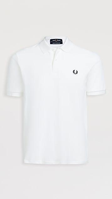 FRED PERRY Laurel Wreath-embroidered Polo Shirt In White