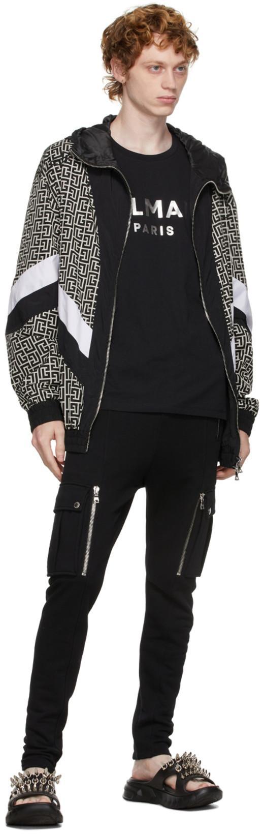 BALMAIN Printed T-shirt - Straight Fit In Black