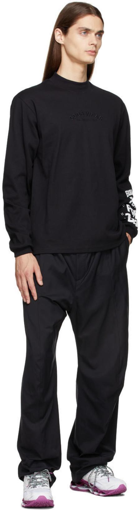 BALENCIAGA Black Nylon Tailored Trousers