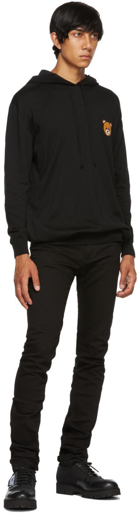 VERSACE Medusa Head-embellished Mid-rise Slim-fit Jeans In Black