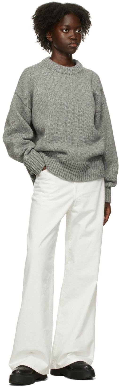 THE ROW Ophelia Wool-cashmere Sweater In Grey Melange