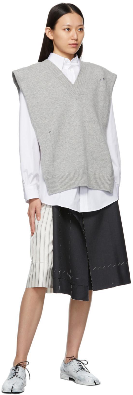 MAISON MARGIELA Long-sleeve Plain Organic Cotton Shirt In White