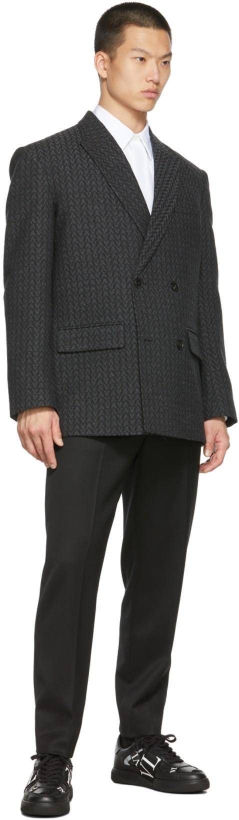 VALENTINO GARAVANI Leather Sneakers In Black