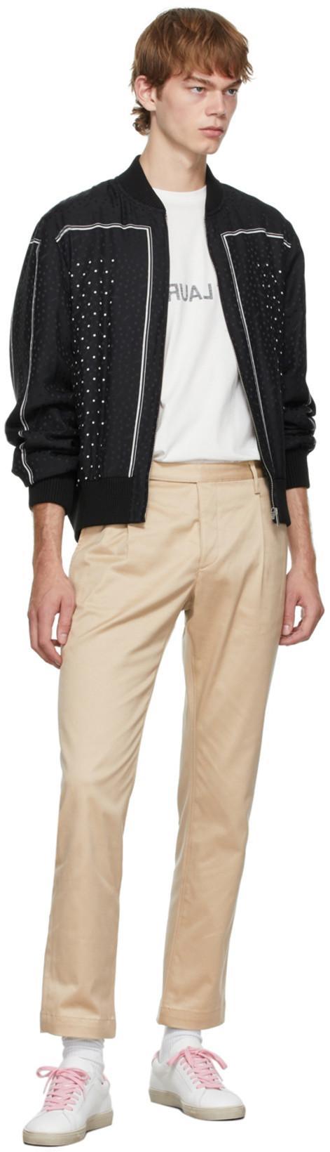 SAINT LAURENT Black Monogram Teddy Bomber Jacket
