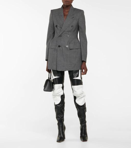 BALENCIAGA Hourglass Xs Top Handle Bag In Patent Leather In Black