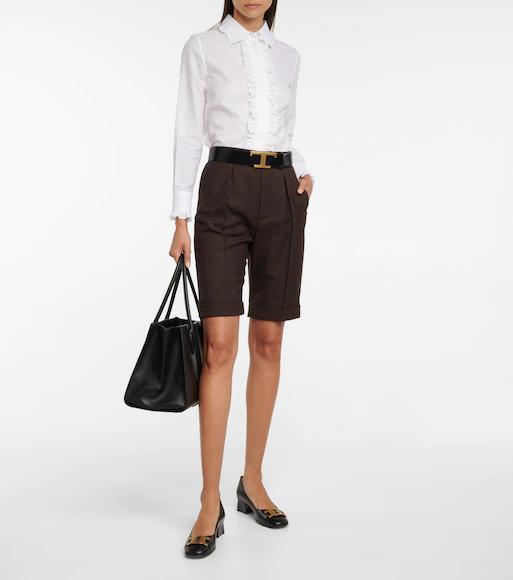 SAINT LAURENT Silk Crêpe De Chine Shirt In White