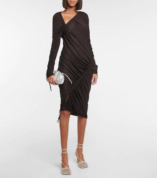 BOTTEGA VENETA Women's Stretch Embellished Ankle Strap High Heel Pumps In White