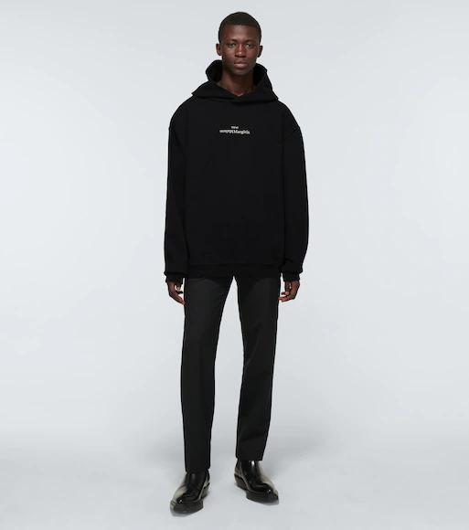 MAISON MARGIELA Black Cotton Hoodie