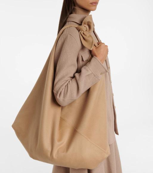 GABRIELA HEARST Maureen High-rise Pleated Midi Skirt In Camel