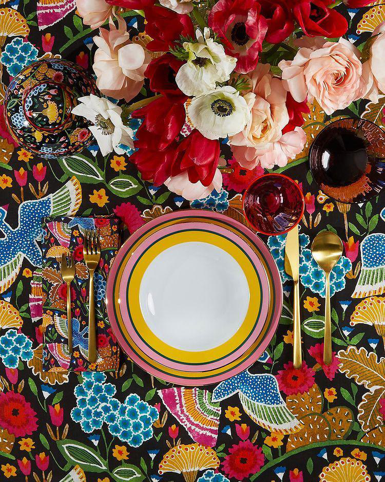 LA DOUBLEJ Rainbow Glasses Set Of 2 In Fuxia