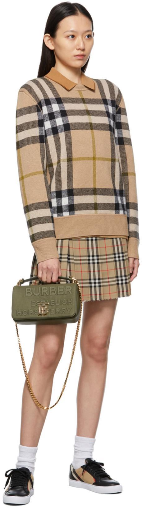 BURBERRY Flinton Check Waterproof Rain Boot In Black