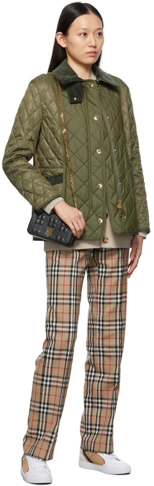 BURBERRY Leather Sneaker With House Check Motif In White