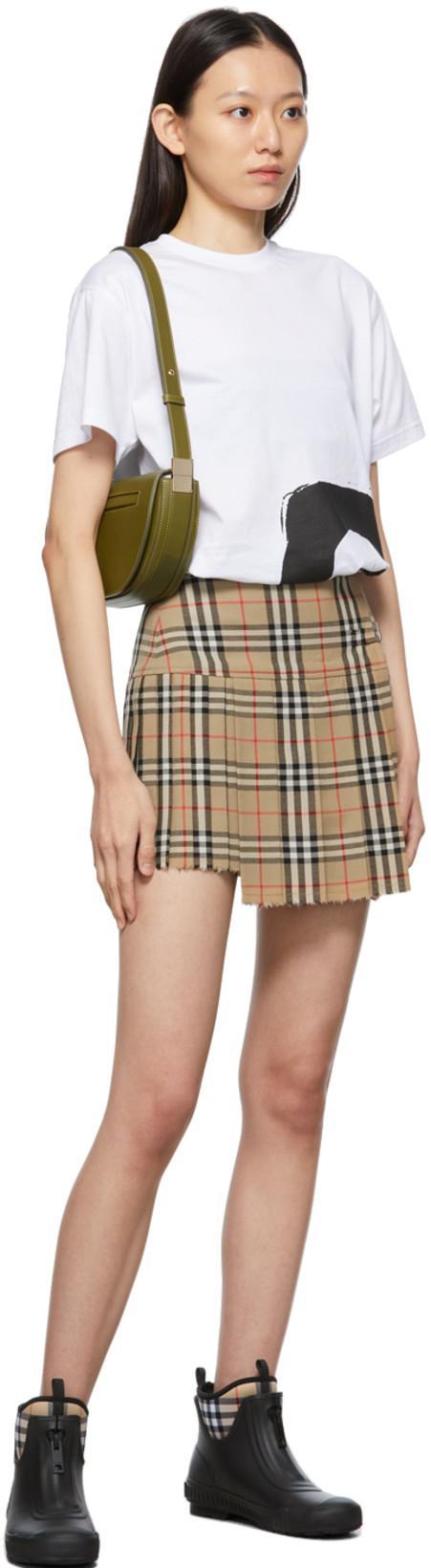 BURBERRY Flinton Check Waterproof Rain Boot In Black