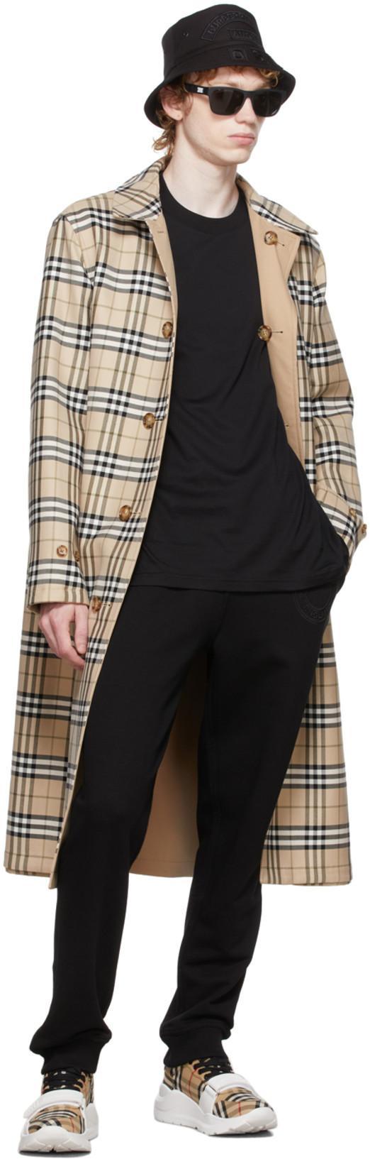 BURBERRY Check Fabric Sneakers In White