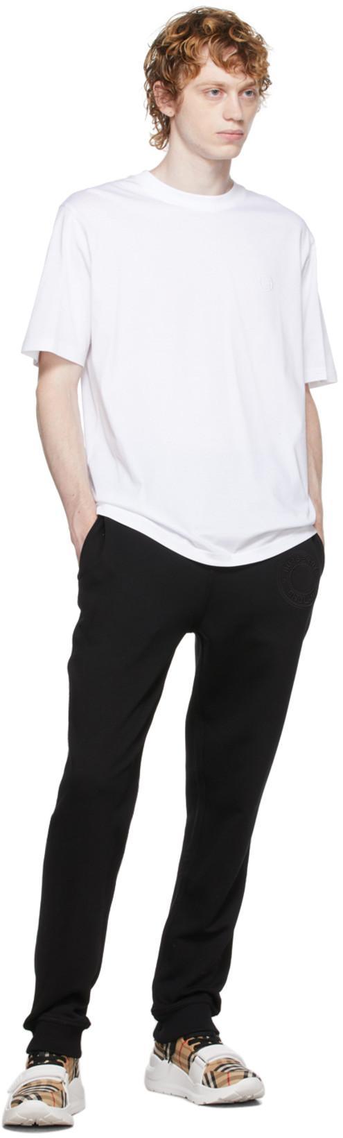 BURBERRY Check Fabric Sneakers In White