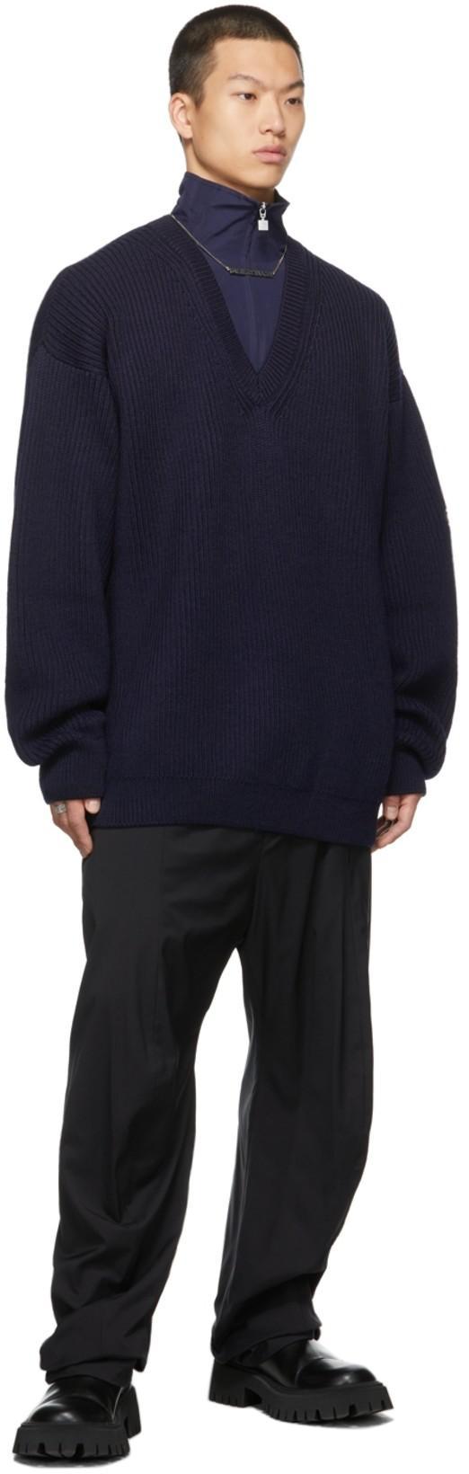 BALENCIAGA Black Nylon Tailored Trousers