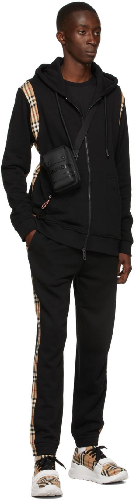 BURBERRY Check Fabric Sneakers In White