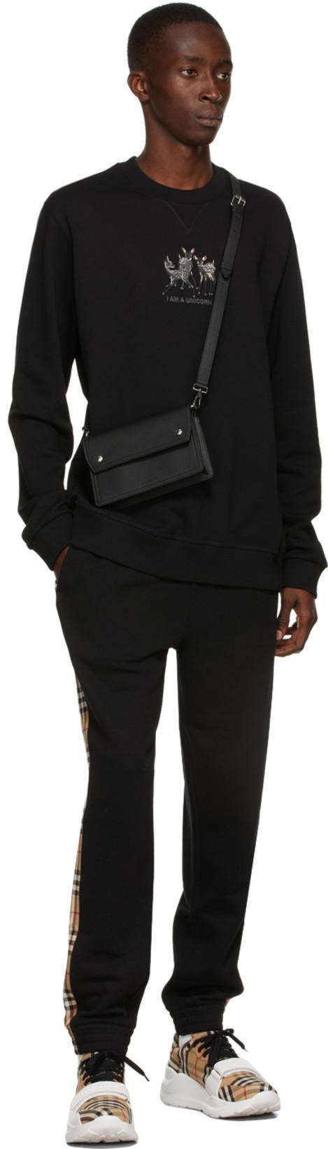 BURBERRY Check Fabric Sneakers In White