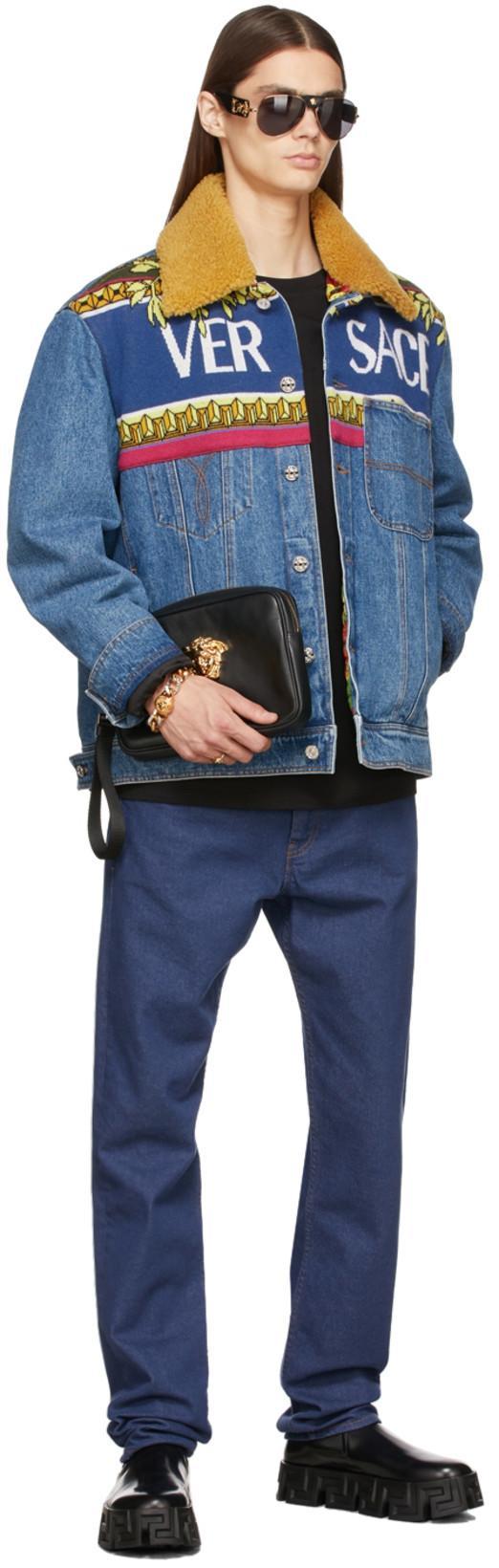 VERSACE Black Cotton T-shirt