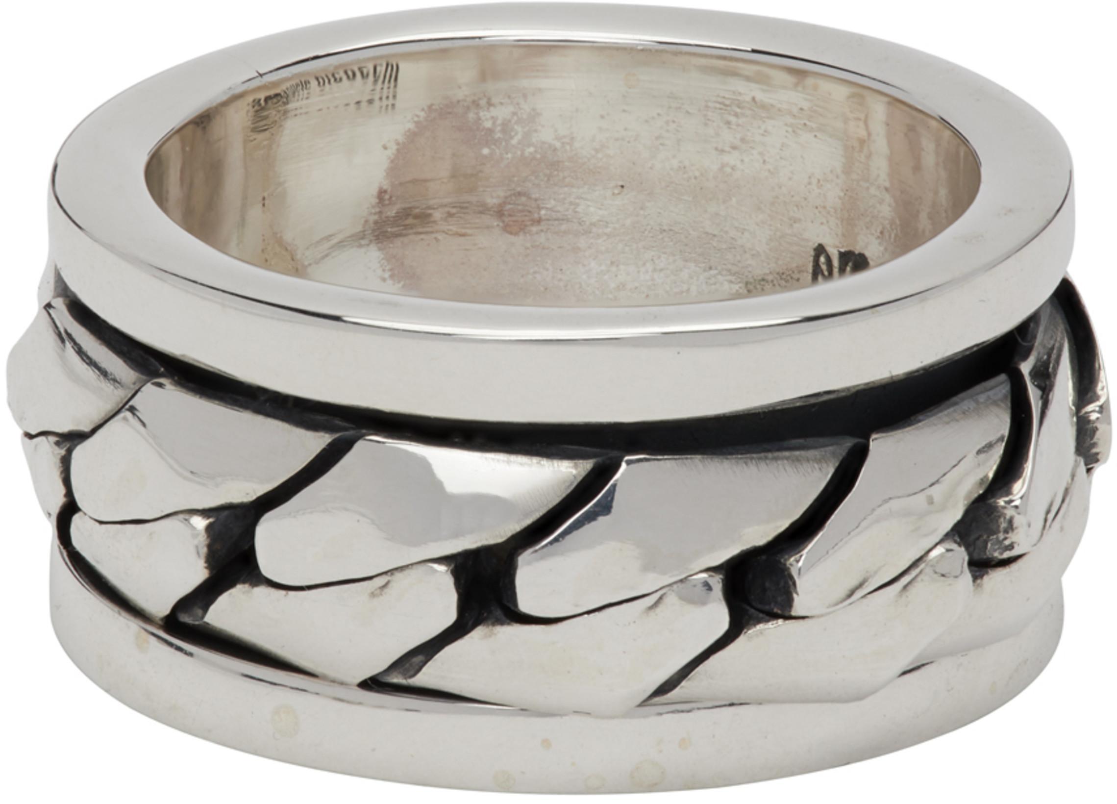 EMANUELE BICOCCHI Silver Crochet Y-shaped Necklace