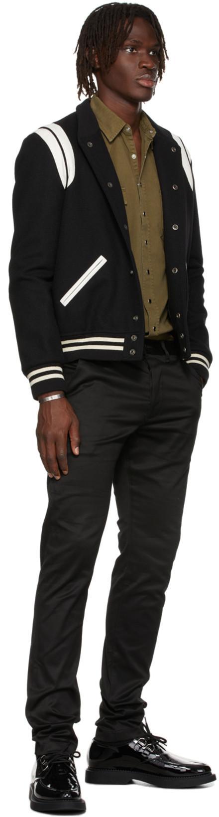 SAINT LAURENT Teddy Jacket In Wool In Black