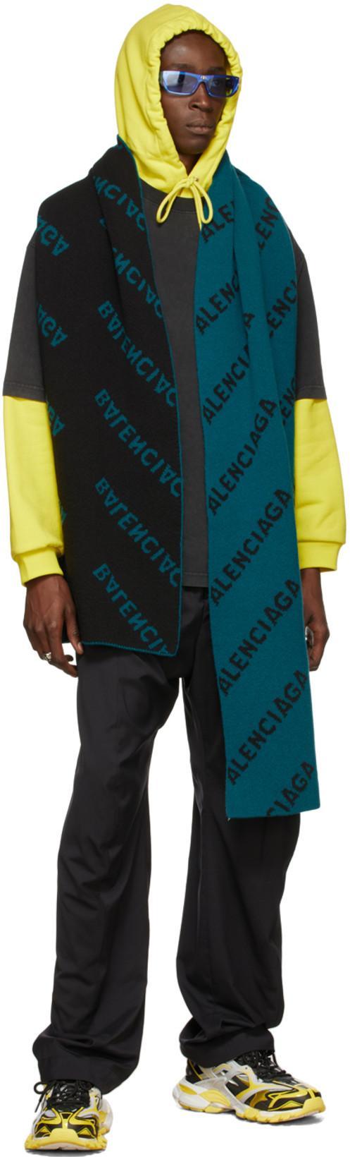 BALENCIAGA Black Nylon Tailored Trousers