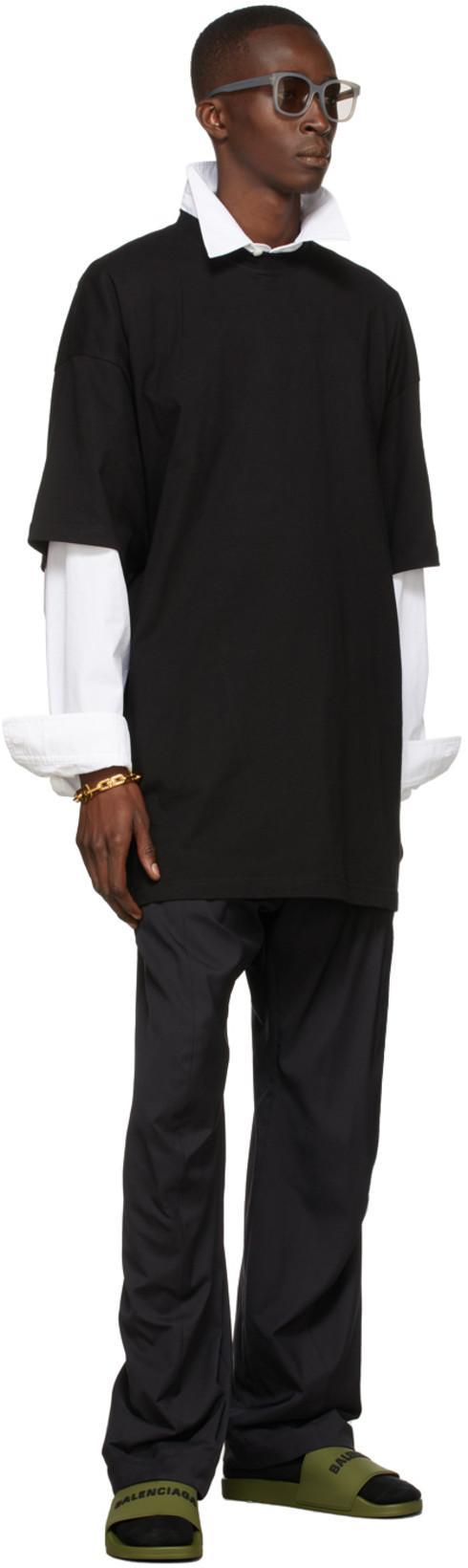 BALENCIAGA Logo-embossed Rubber Slides In Khaki