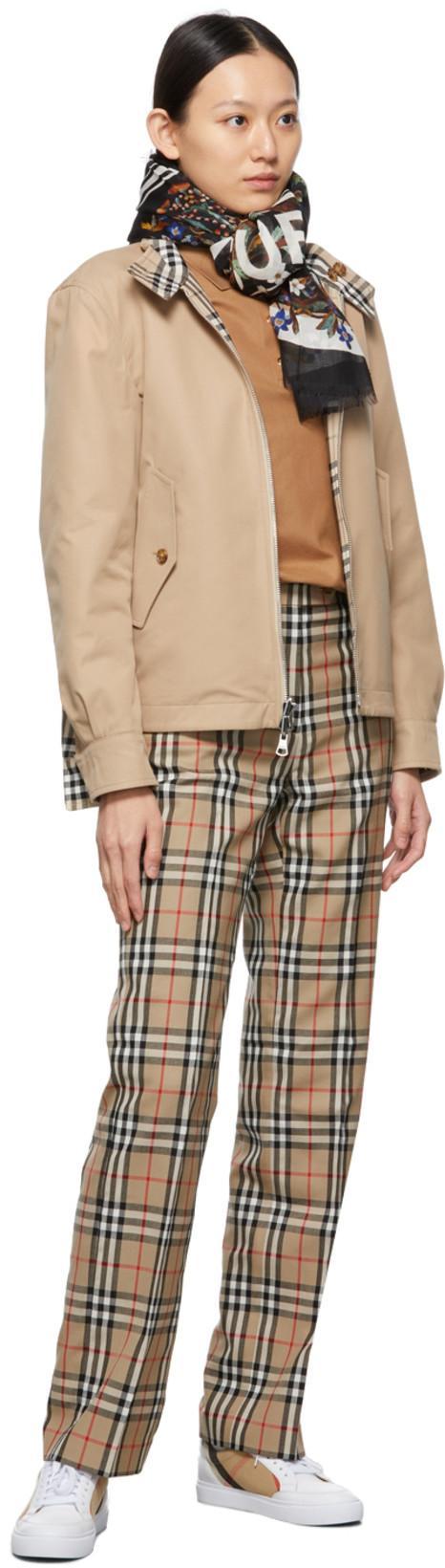 BURBERRY Leather Sneaker With House Check Motif In White