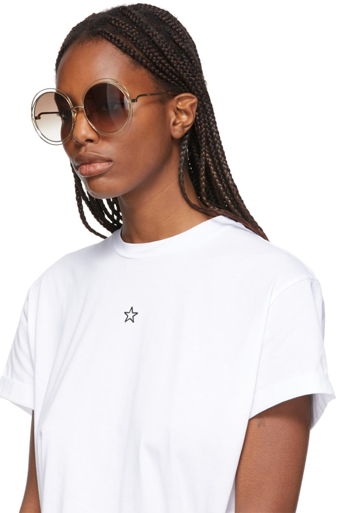 CHLOÉ Round-frame Sunglasses In Grey