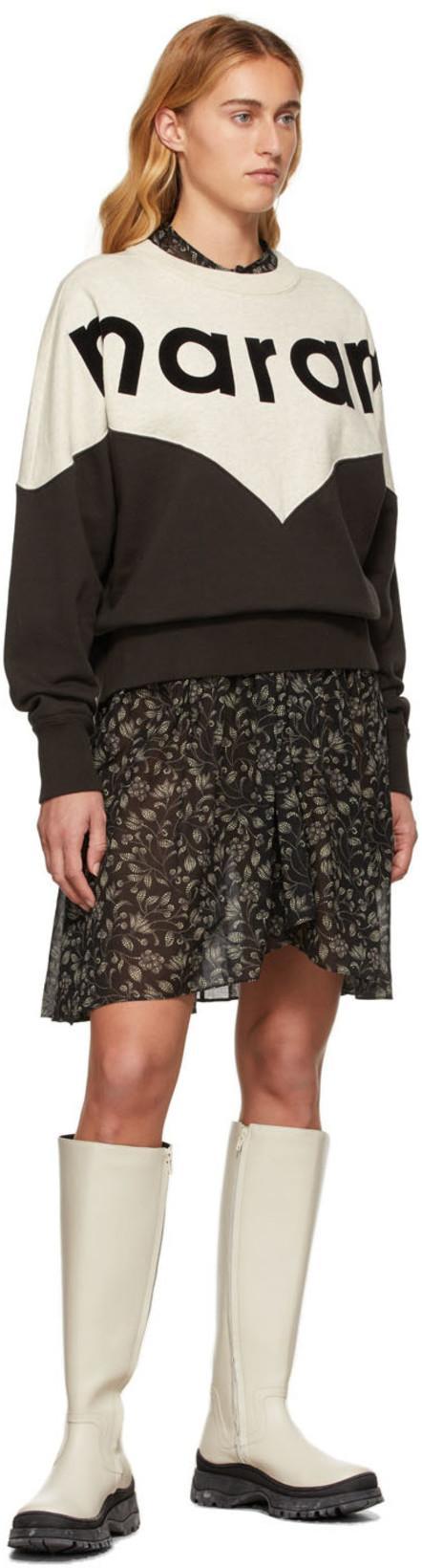 ISABEL MARANT ÉTOILE Isabel Marant Etoile Houston Sweatshirt With Flocked Logo In Black