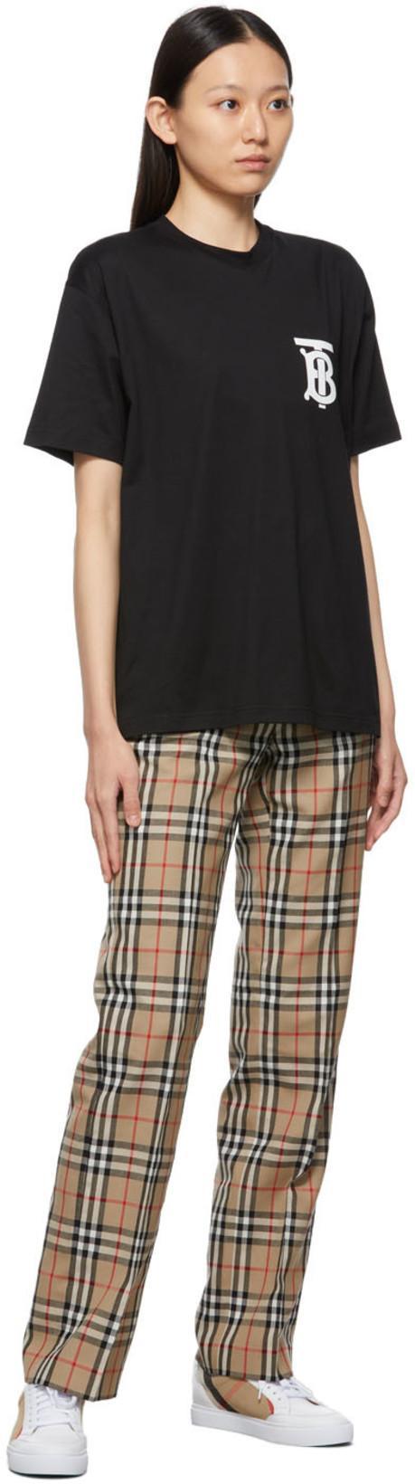 BURBERRY Leather Sneaker With House Check Motif In White