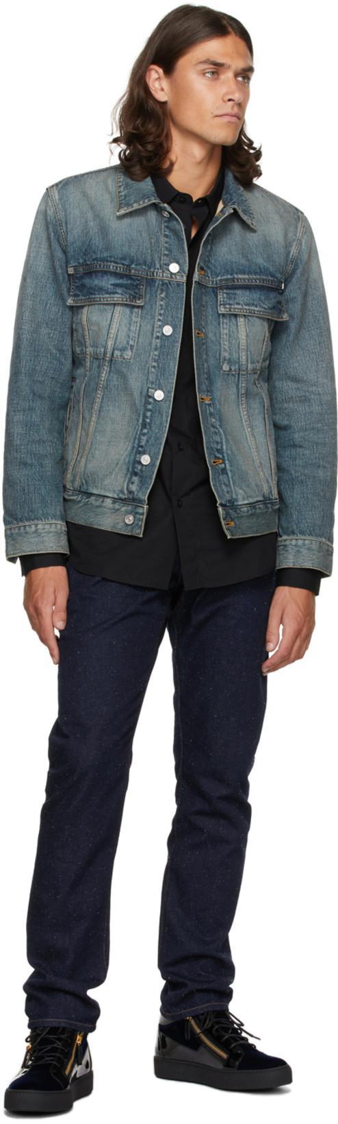 GIUSEPPE ZANOTTI Going Croc-embossed Leather Sneaker In Black