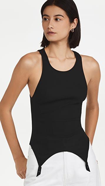 KIKI DE MONTPARNASSE Muscle Garter Tank In Black