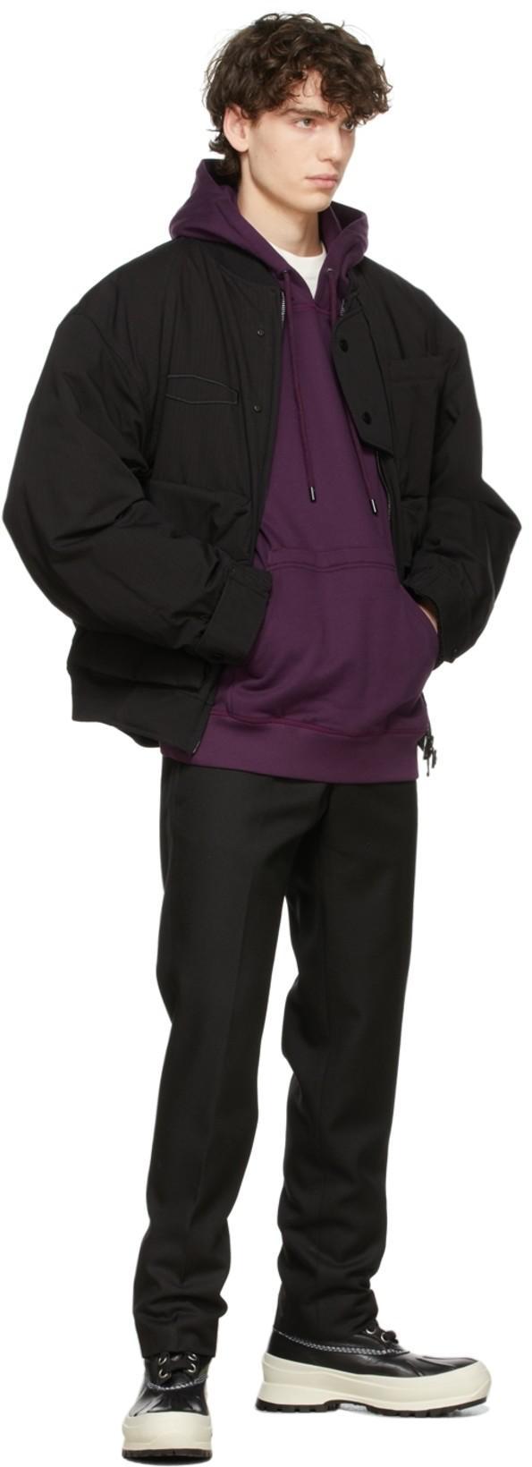 JIL SANDER Black Lace-up Boots With Contrasting Sole