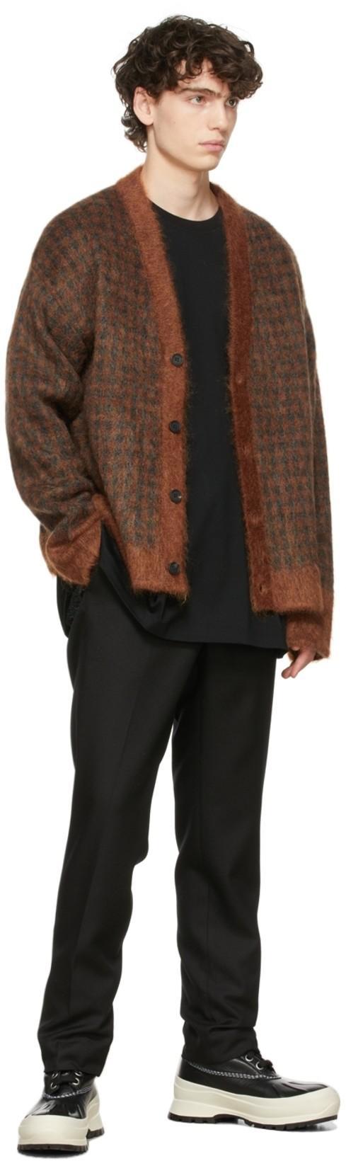 JIL SANDER Black Lace-up Boots With Contrasting Sole