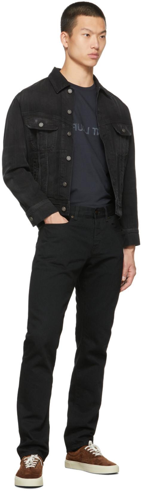 SAINT LAURENT Reverse Logo T-shirt In Black