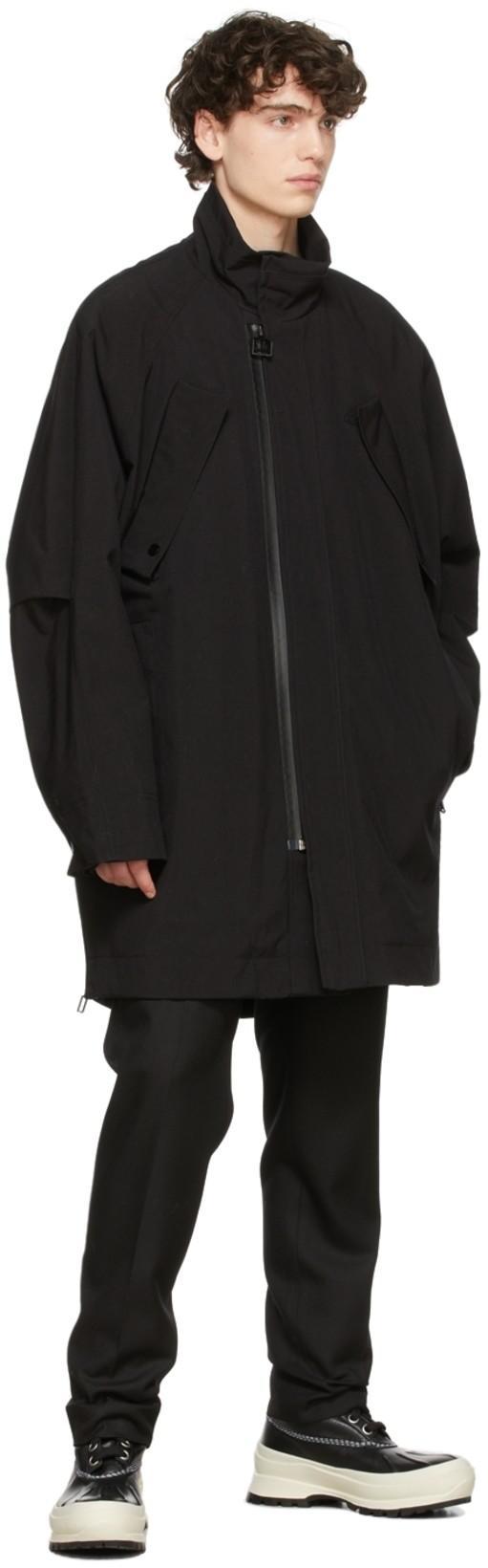 JIL SANDER Black Lace-up Boots With Contrasting Sole