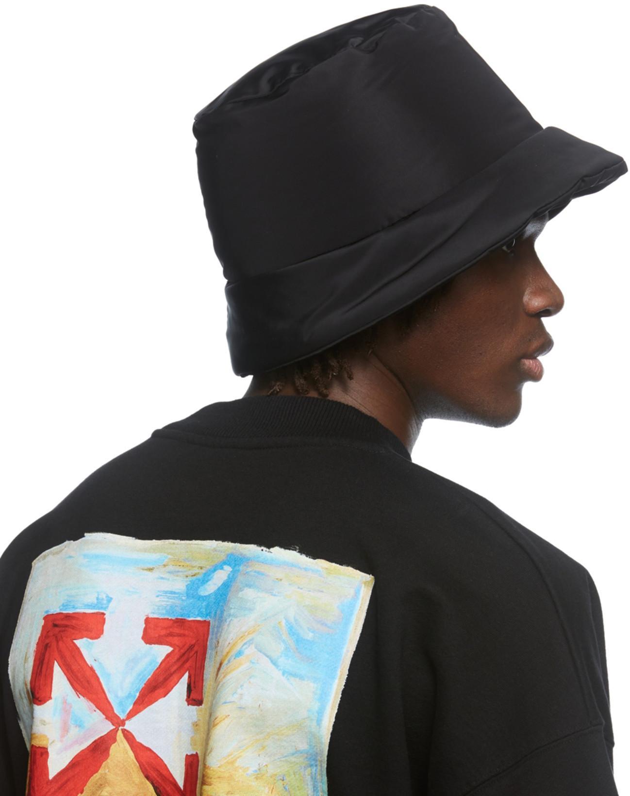 OFF-WHITE Logo-embroidered Bucket Hat Black