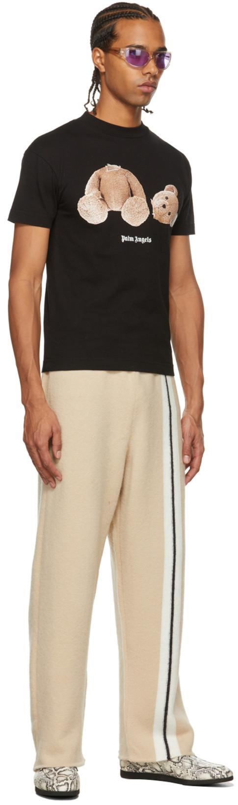 PALM ANGELS Broken Bear Logo Graphic T-shirt In Black