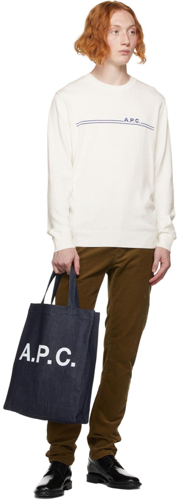 APC A.p.c. Denim Shopping Bag In Blue