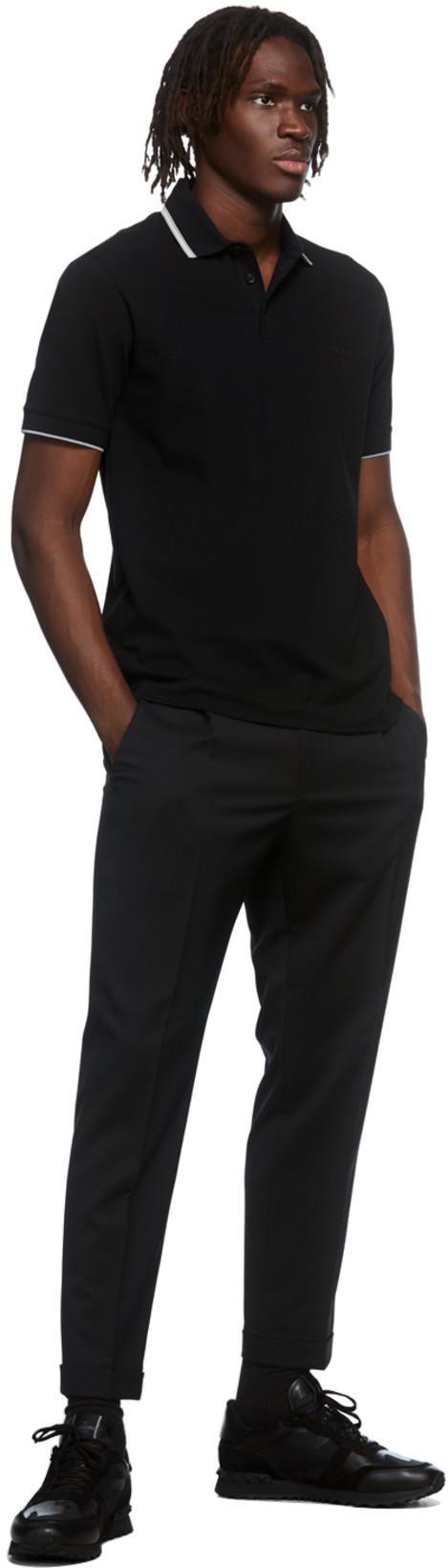 VALENTINO GARAVANI Black Fabric And Leather Rockrunner Camouflage Sneakers In Multi