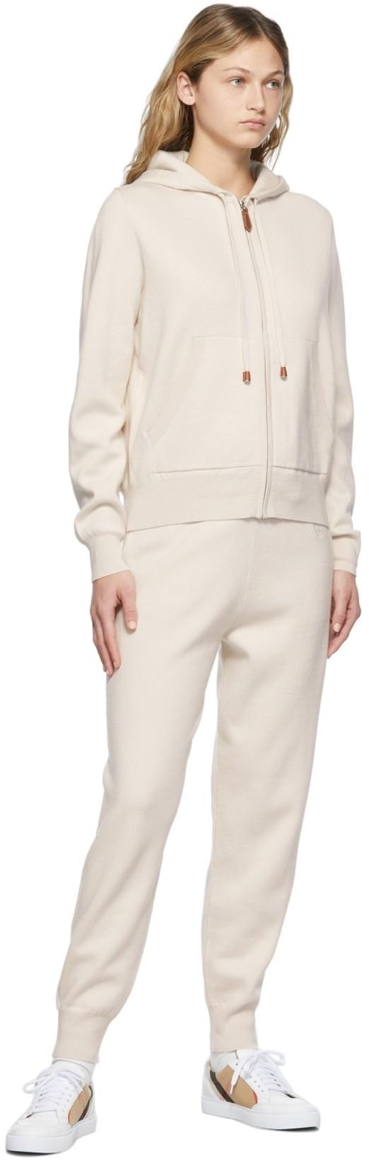 BURBERRY Leather Sneaker With House Check Motif In White