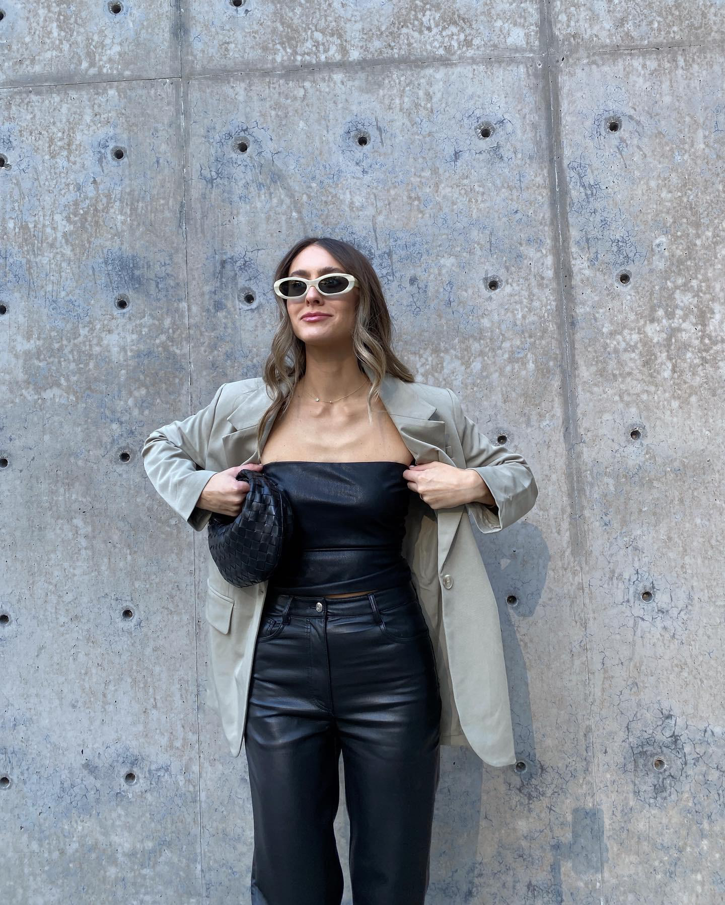 AGOLDE 90s Pinch Straight-leg High-rise Recycled-leather-blend Jeans In Black